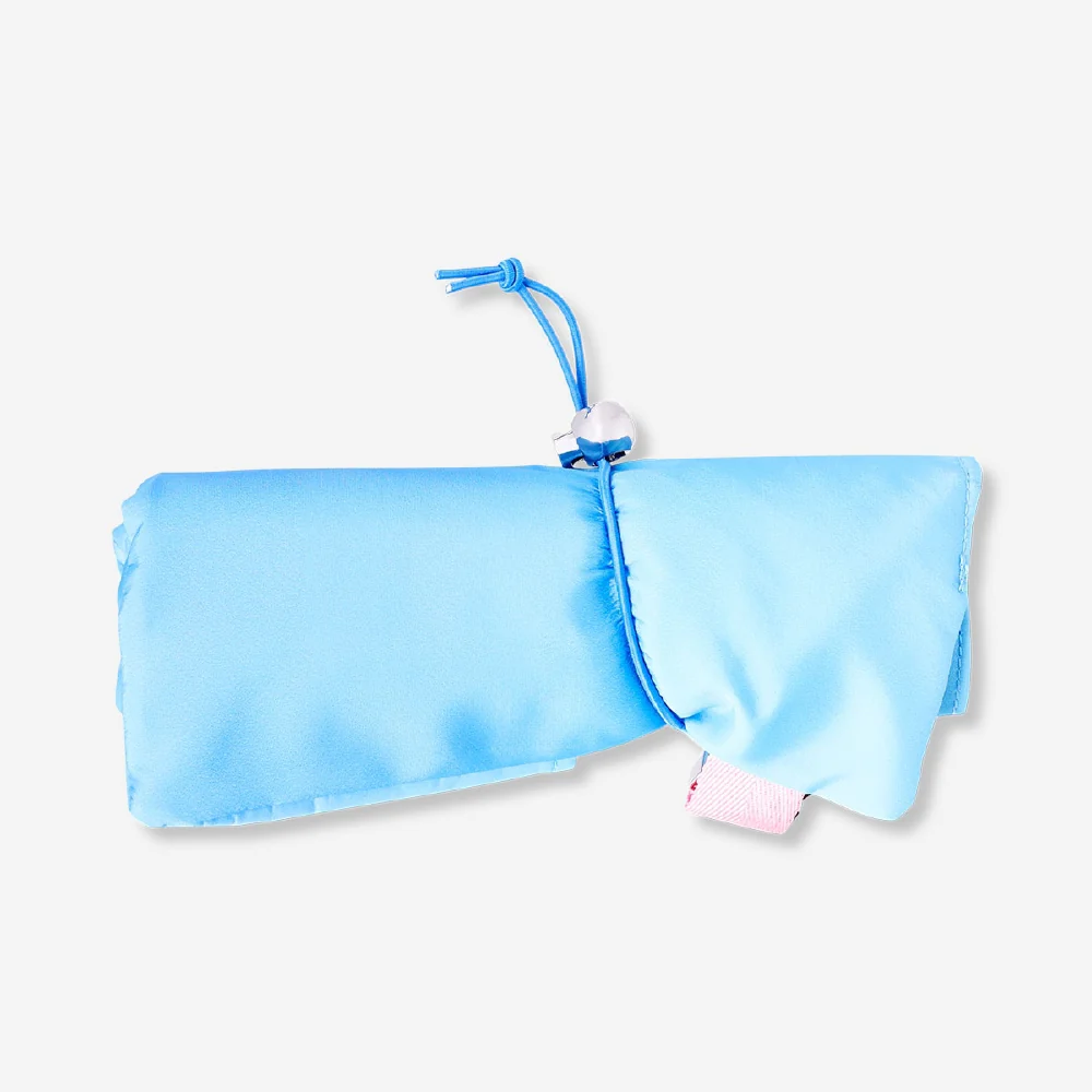 Blue cosmetic belt with 5 makeup brushes - Image 3