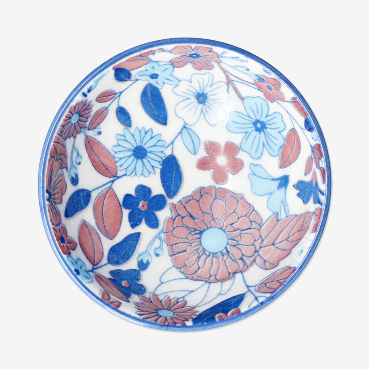 Blue floral soya bowl - 8 cm - Image 3