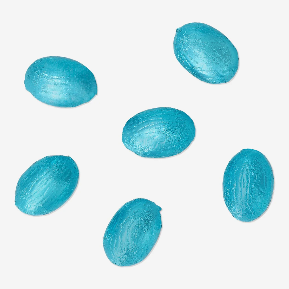 Blue milk chocolate eggs in net with popping candy - Image 2