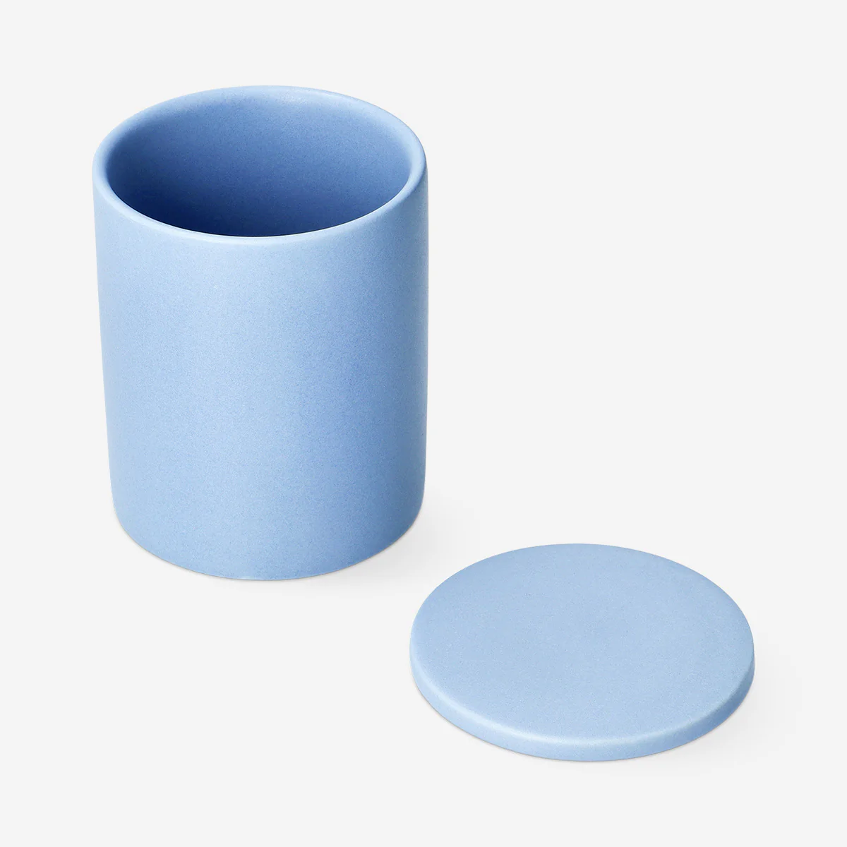 Blue organiser jar for cotton pads - Image 2