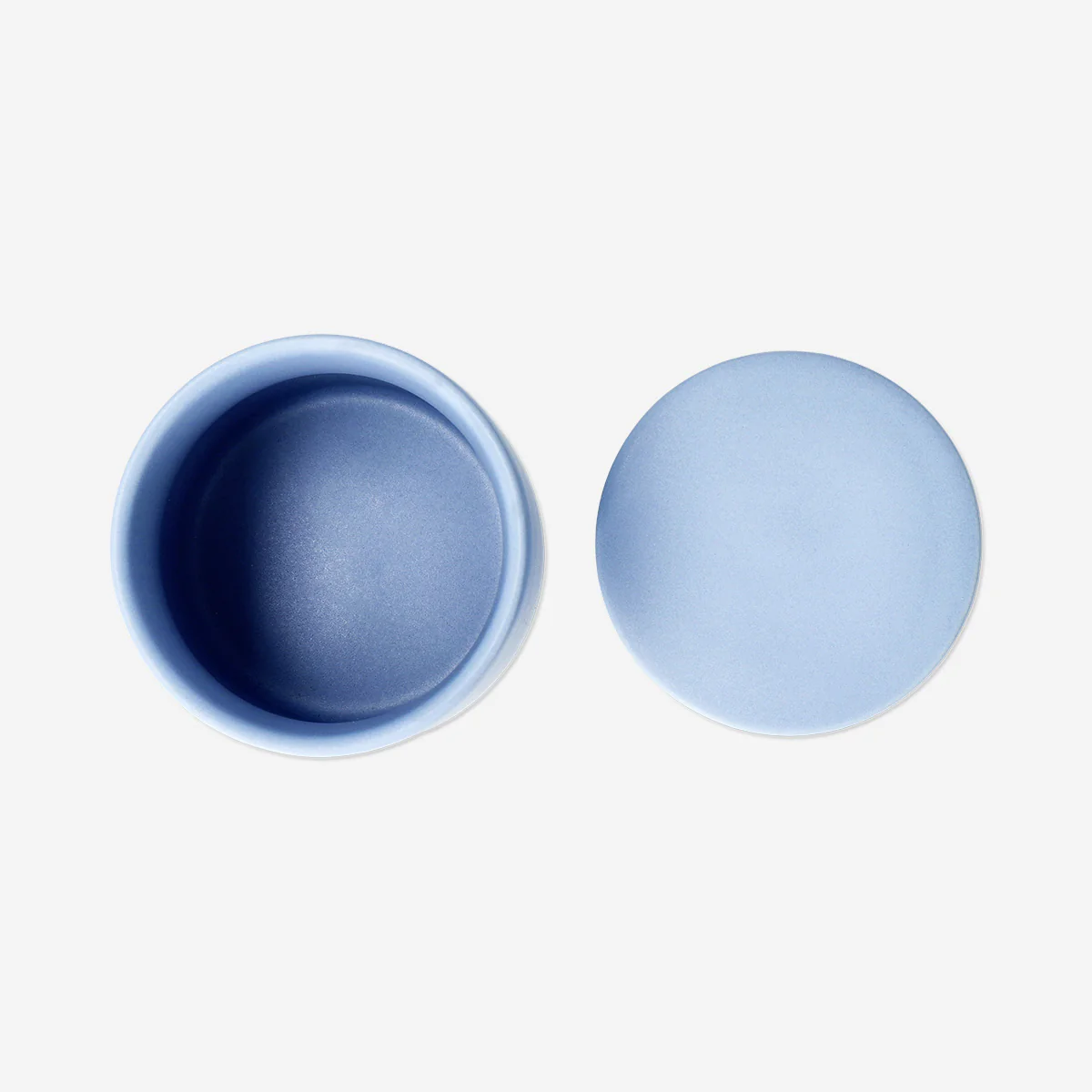 Blue organiser jar for cotton pads - Image 3