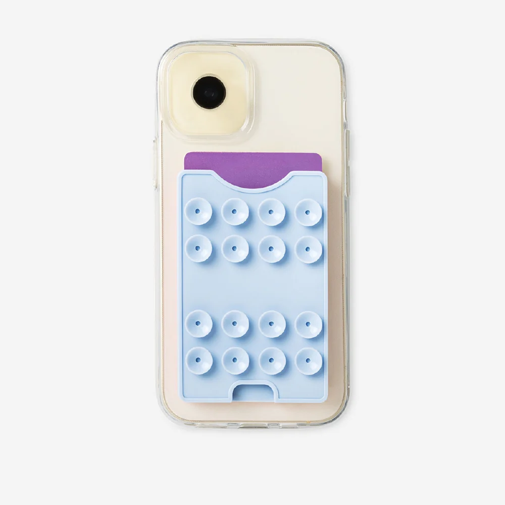 Blue smartphone holder with suction pads