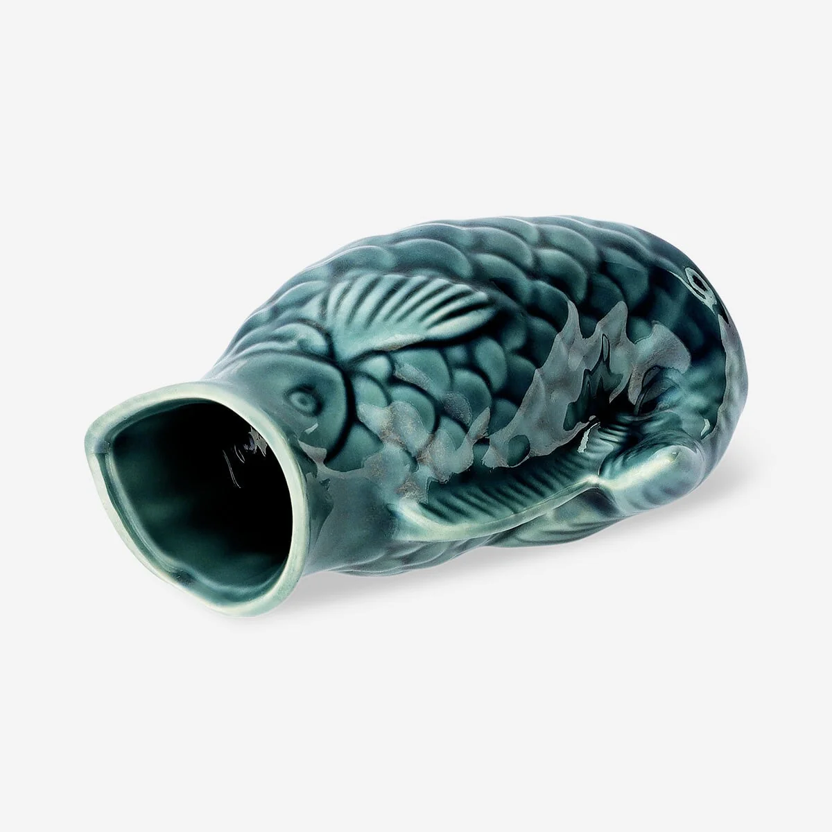 Blue soya jug with fish scale look - 120 ml - Image 3