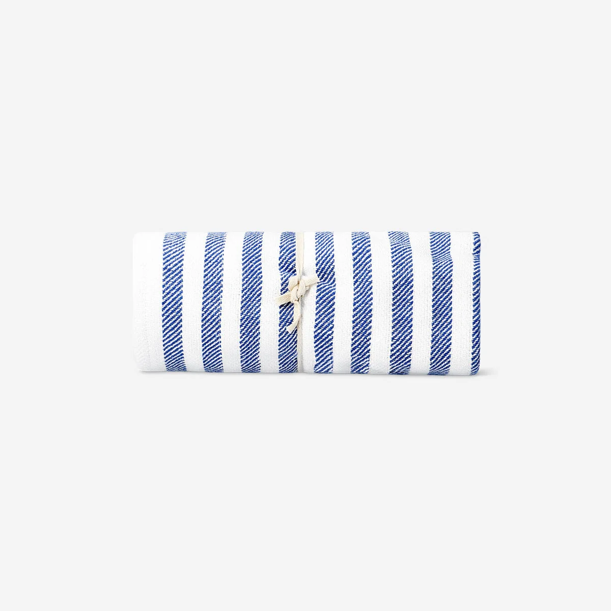 Blue throw blanket with fringes - 120x170 cm - Image 2