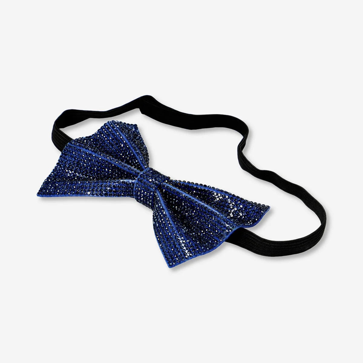 Blue bow tie with rhinestones