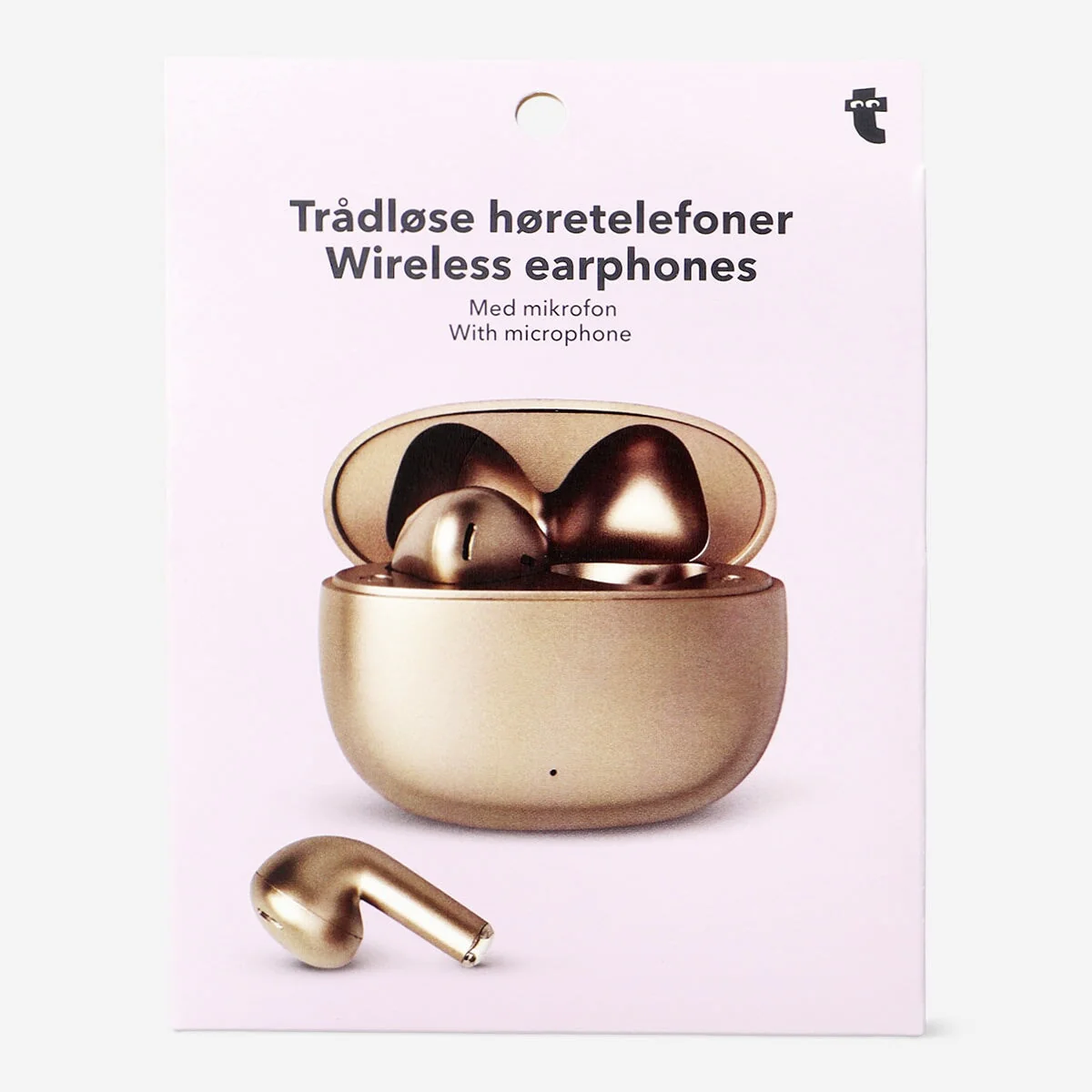Bronze wireless earphones with microphone