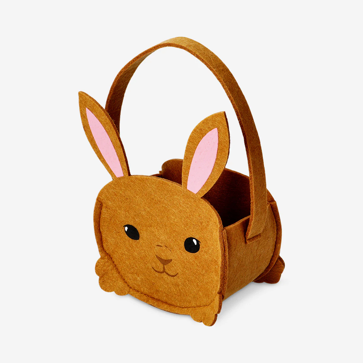 Brown bunny felt Easter bag - 22 cm - Image 3
