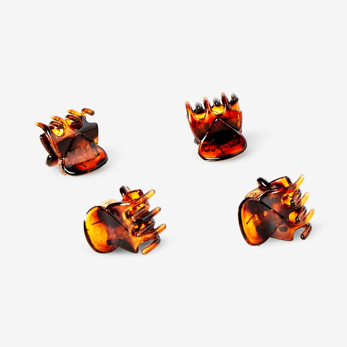 Brown Hair Clips - 8 pcs - Image 2