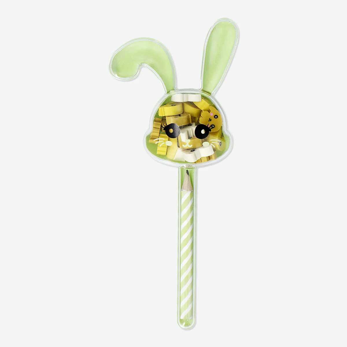 Bunny shaped pencil with erasers