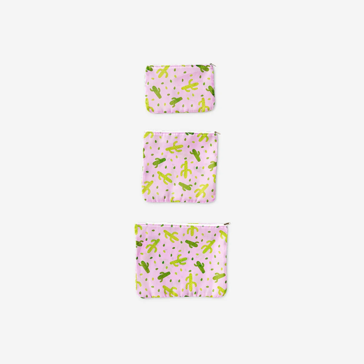 Cactus print organiser bags - 5 pcs - Image 2
