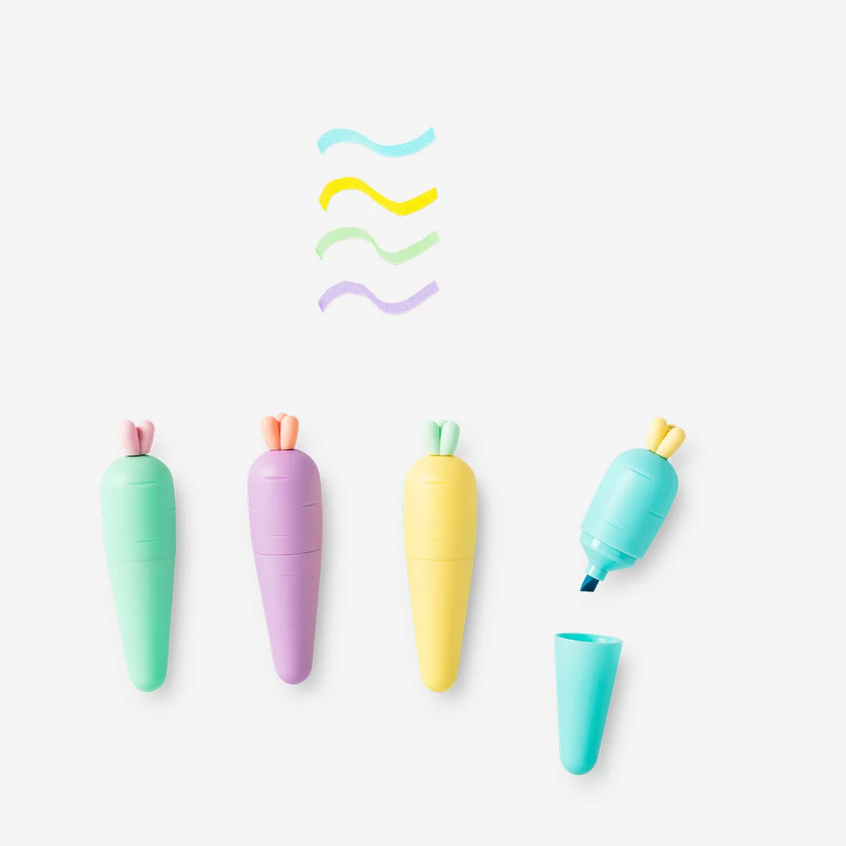 Carrot highlighters - 4 pcs - Image 3