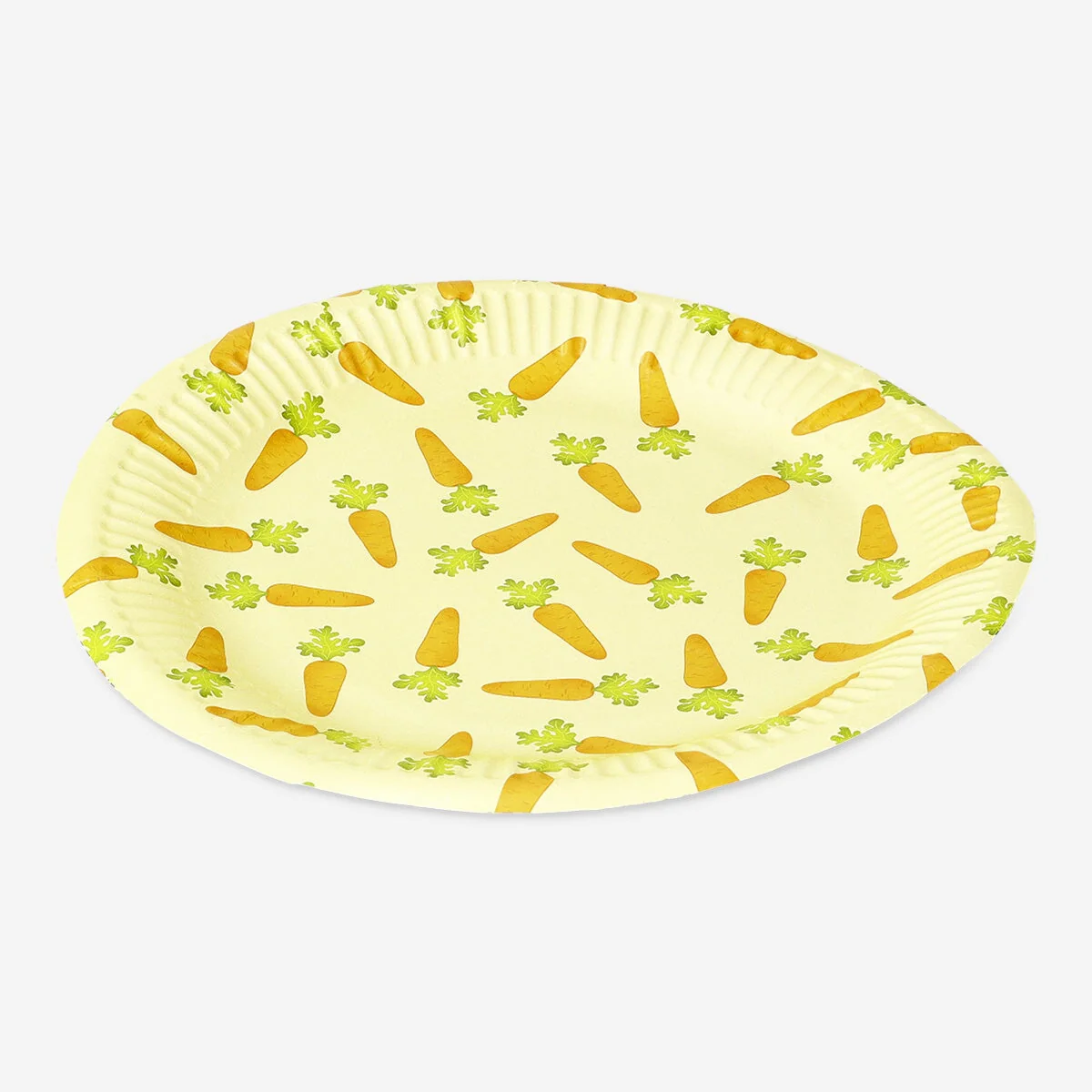Carrot shaped paper plates - 8 pcs