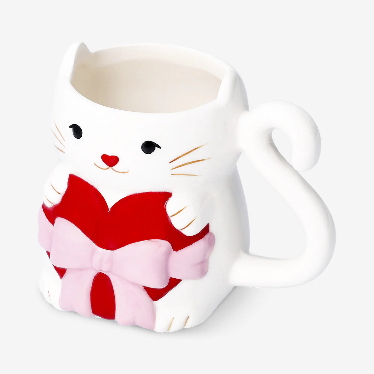 Cat holding a heart mug - 320 ml - Image 2