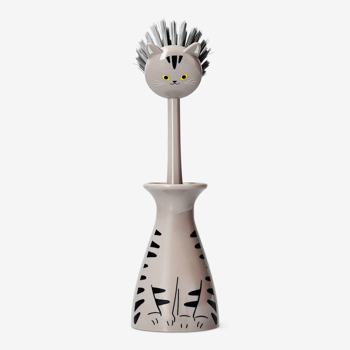 Cat washing up brush with handle - Image 2
