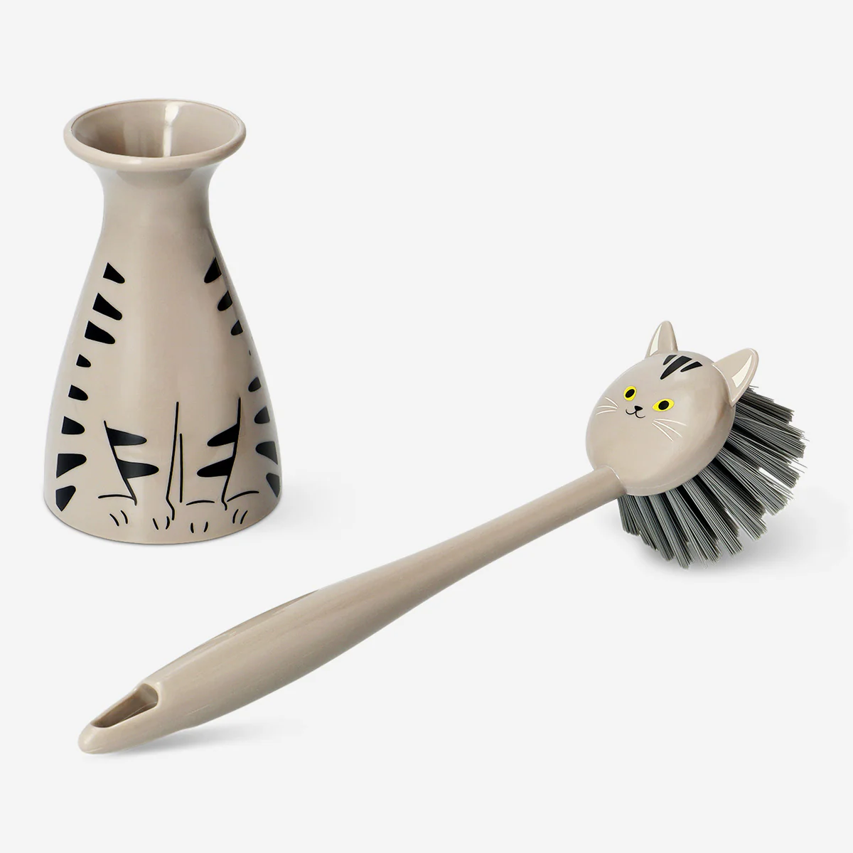 Cat washing up brush with handle - Image 3