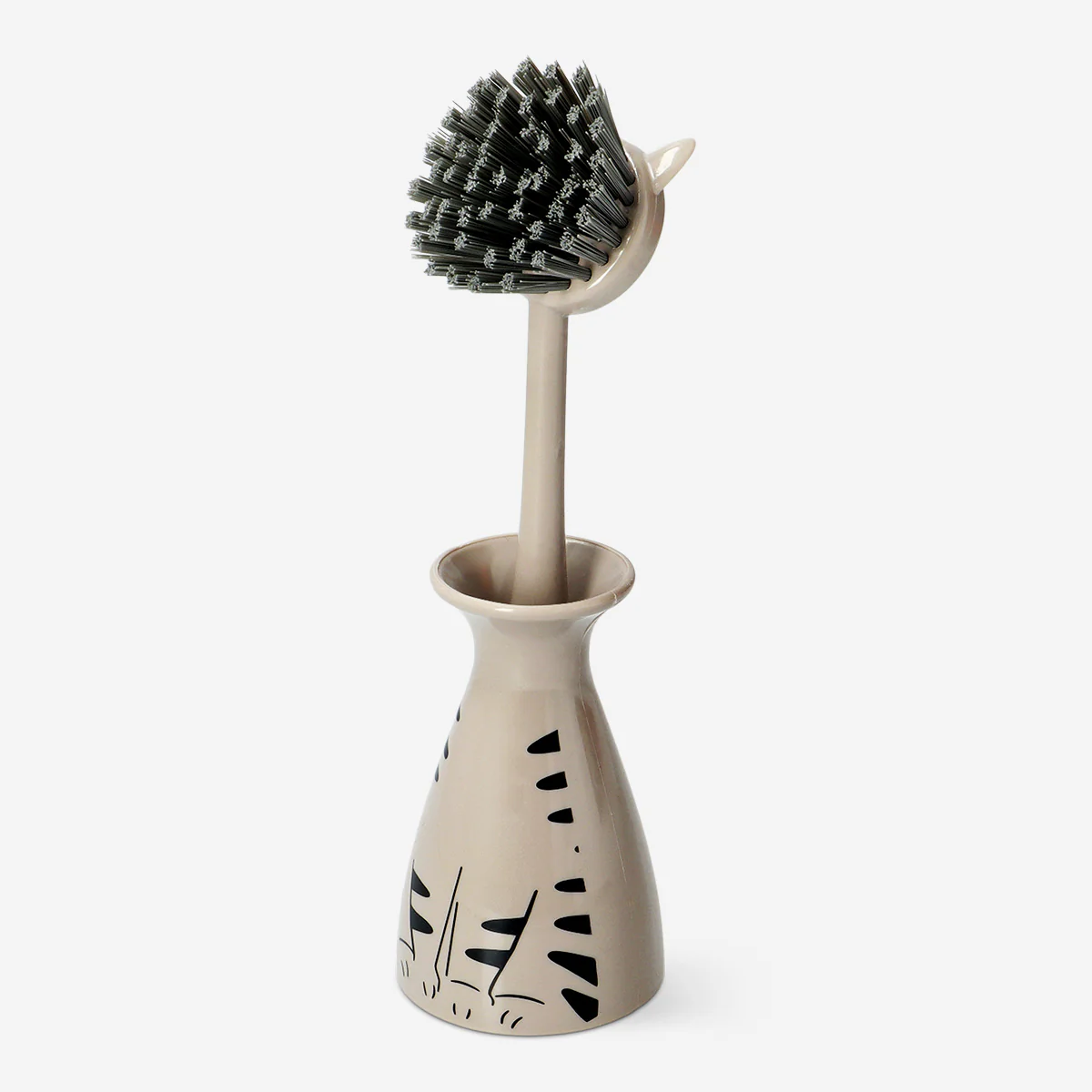 Cat washing up brush with handle - Image 4