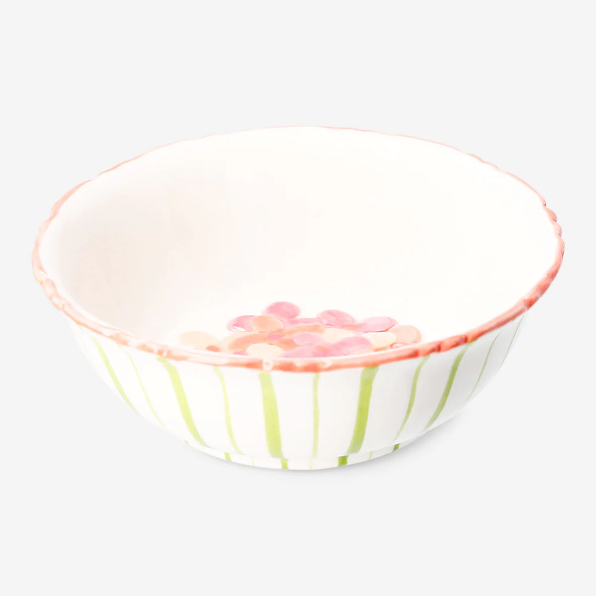 Ceramic bowl with hand-painted flower design - 12 cm - Image 2