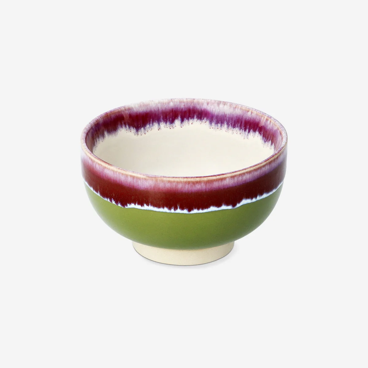 Ceramic bowl with running glaze - 12 cm