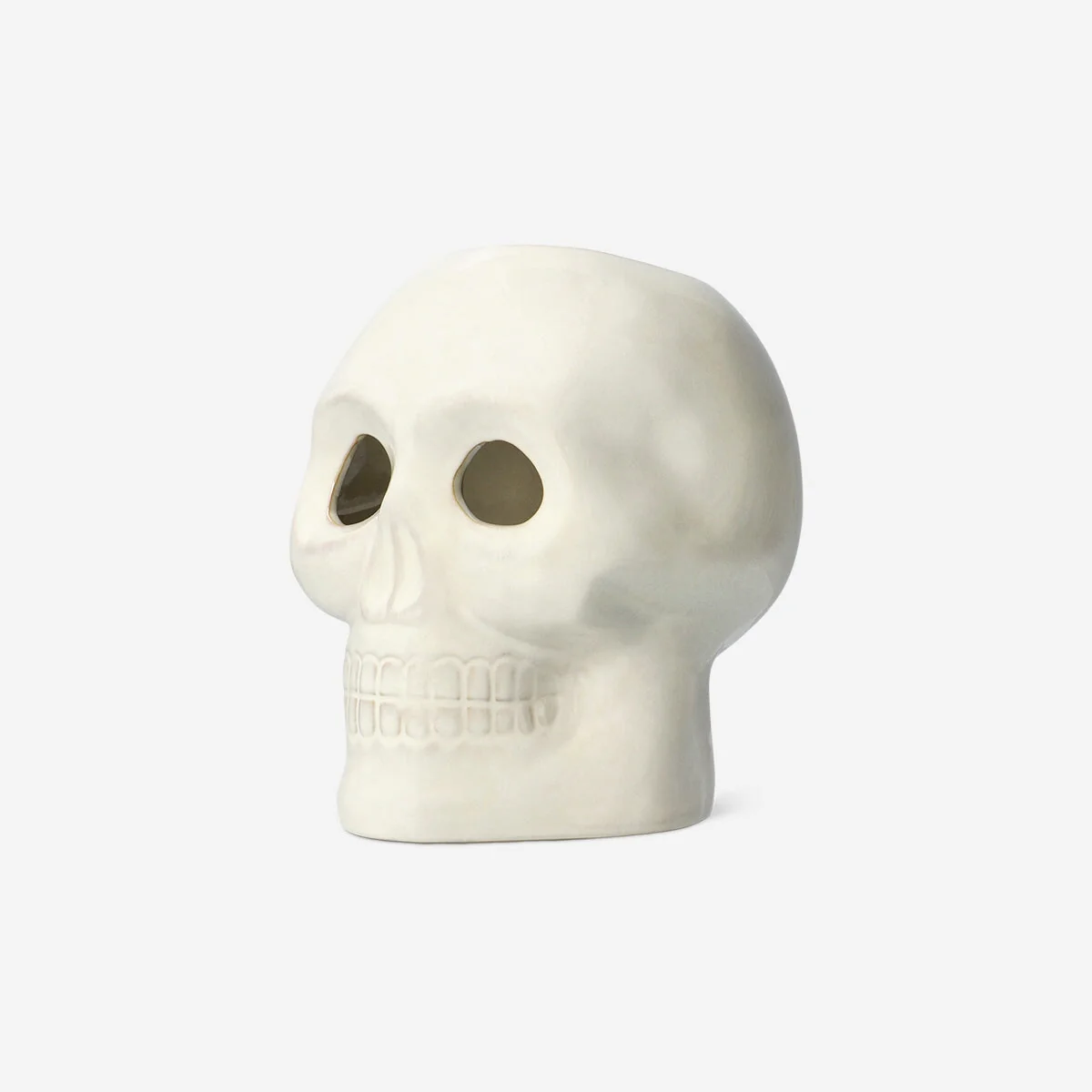 Ceramic skull LED candle holder - 17 cm - Image 2