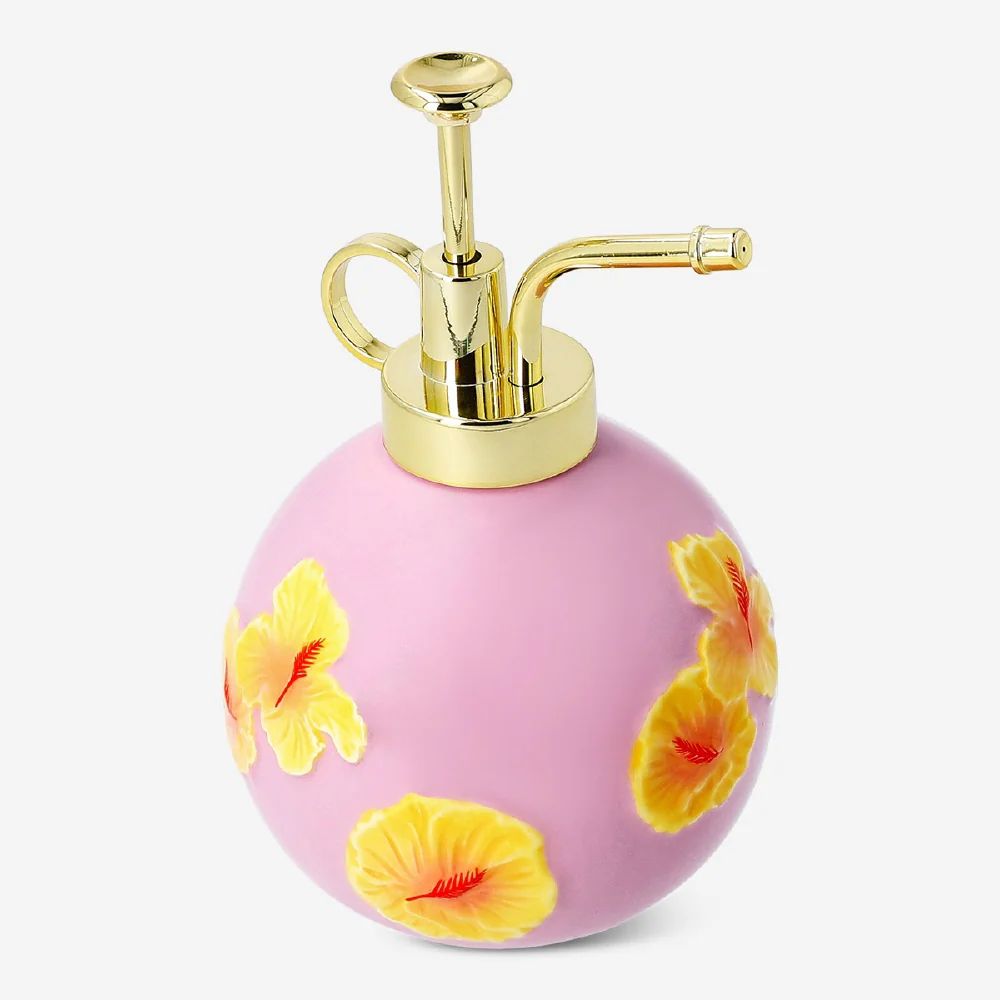 Ceramic mist spray bottle - Hibiscus flower print - Image 2
