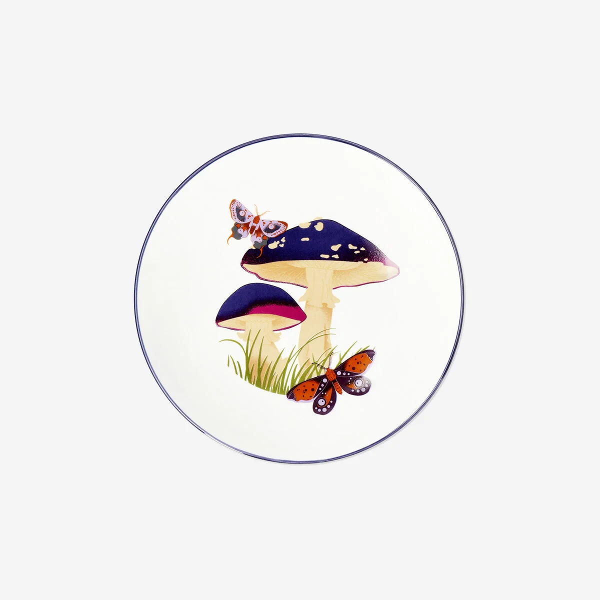 Ceramic mushroom plate - 20 cm
