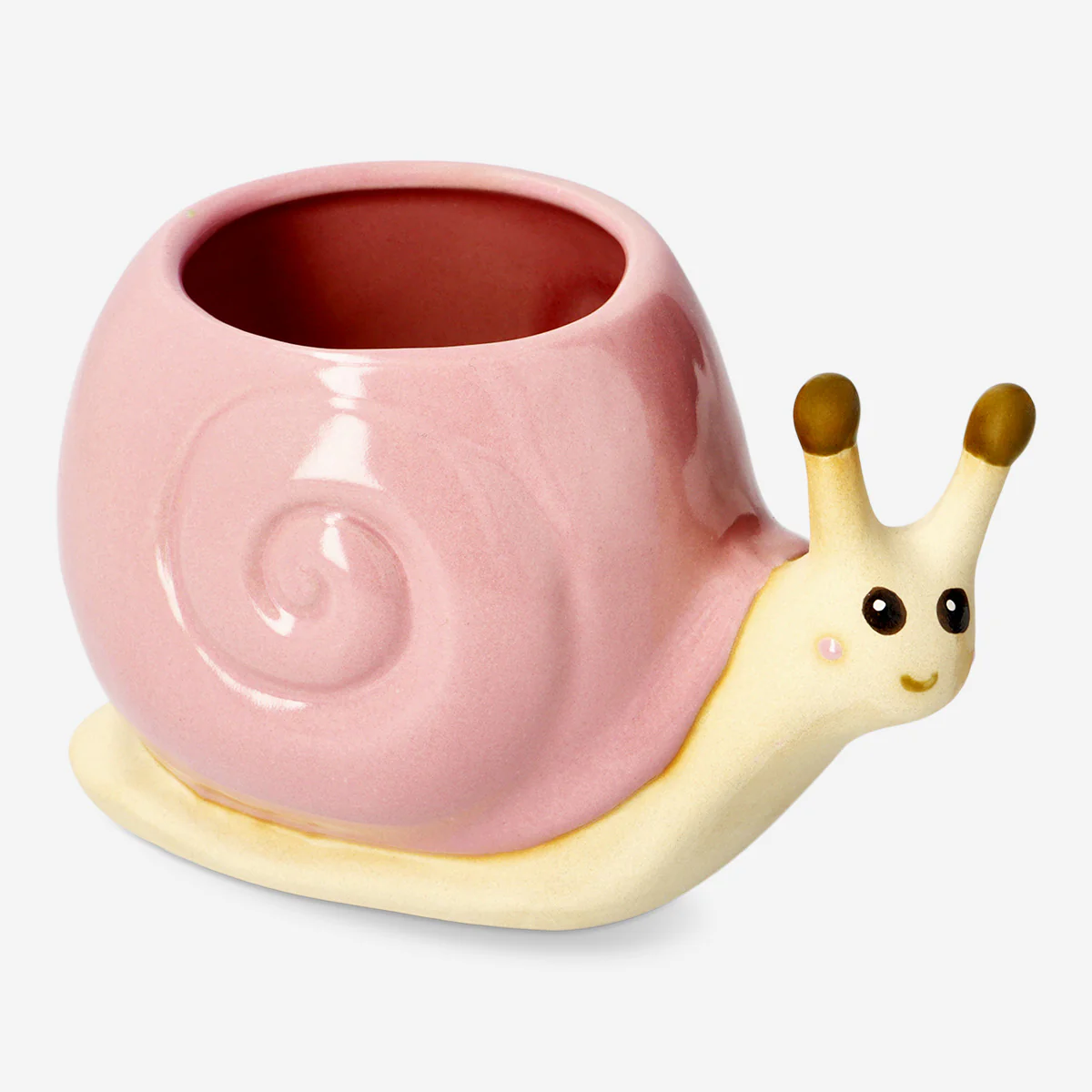 Ceramic snail flowerpot