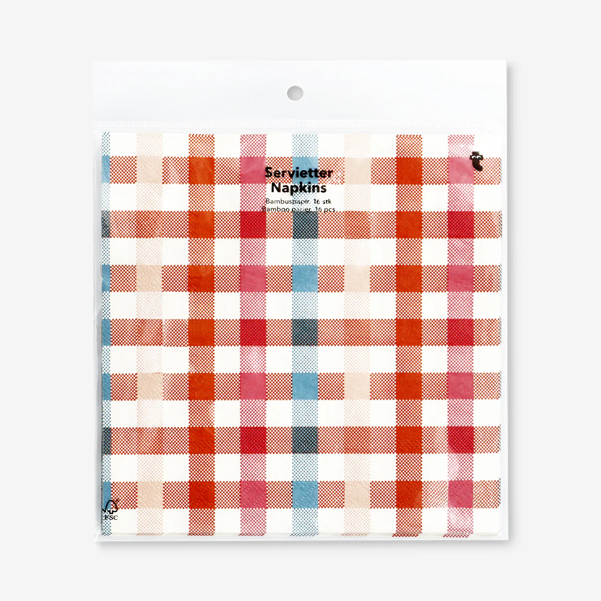Checkered picnic napkins - 16 pcs