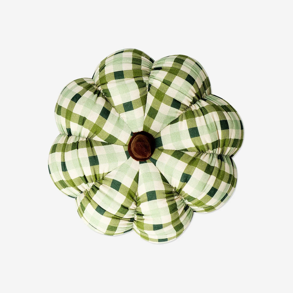 Checkered pumpkin cushion - Image 3