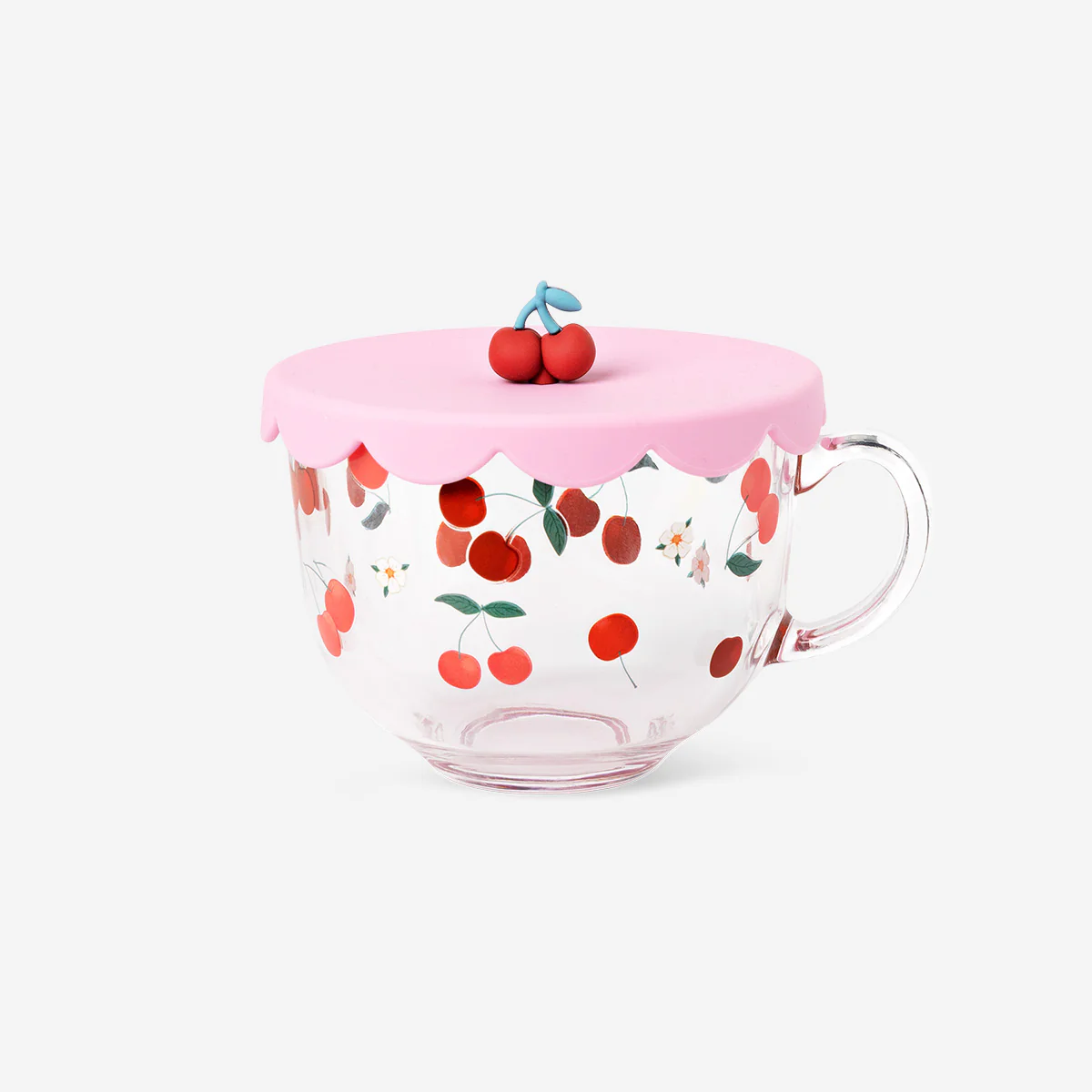 Cherry mug with silicone lid - 400 ml - Image 2