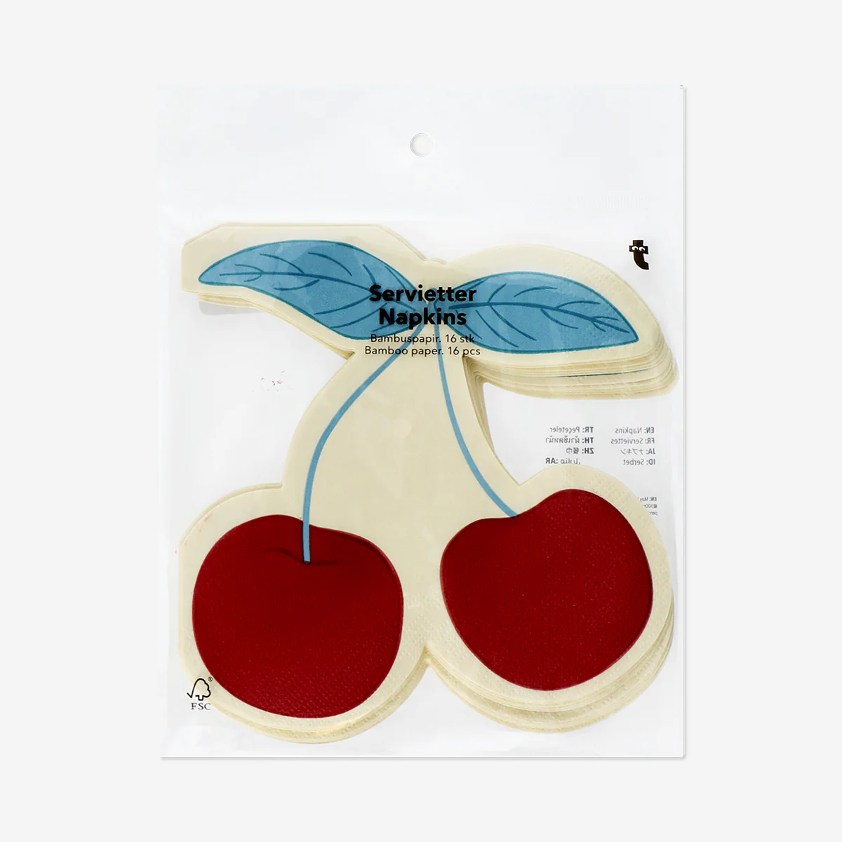 Cherry napkins - 16 pcs