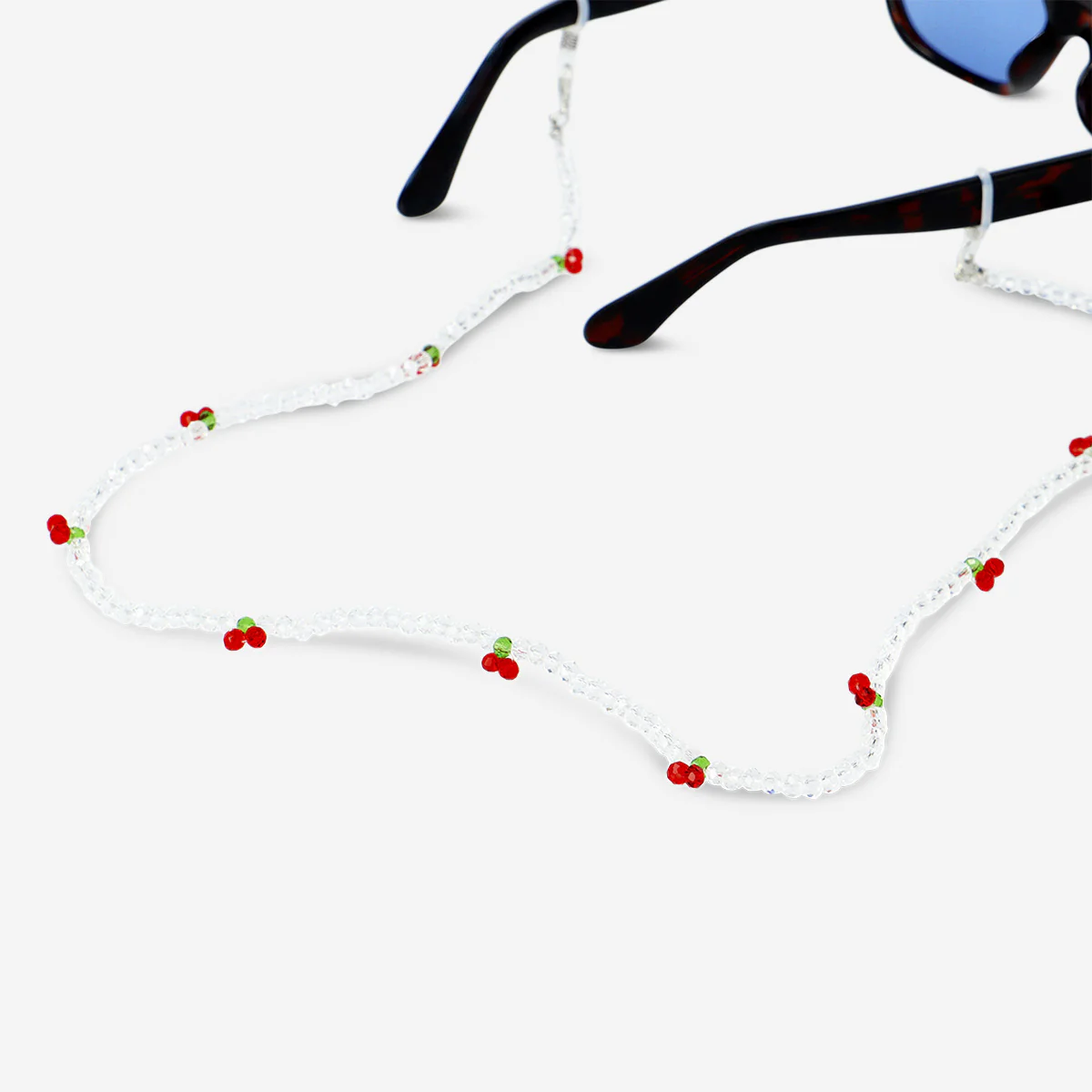 Cherry spectacle strap with glass beads - Image 3