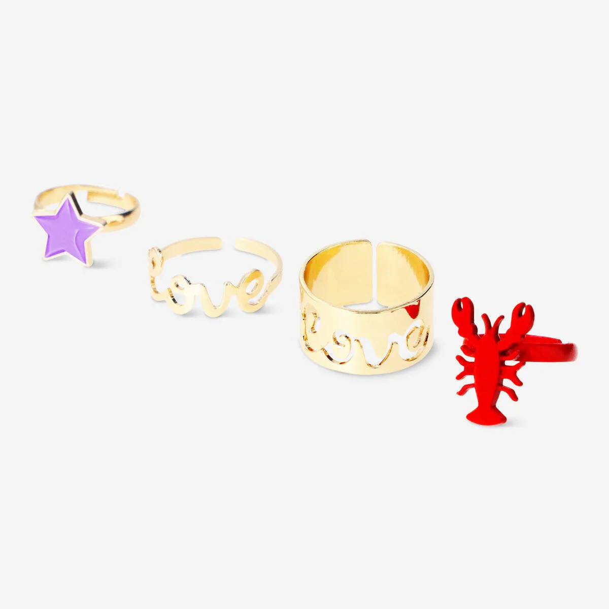 Children's adjustable rings. 4 pcs - Image 2