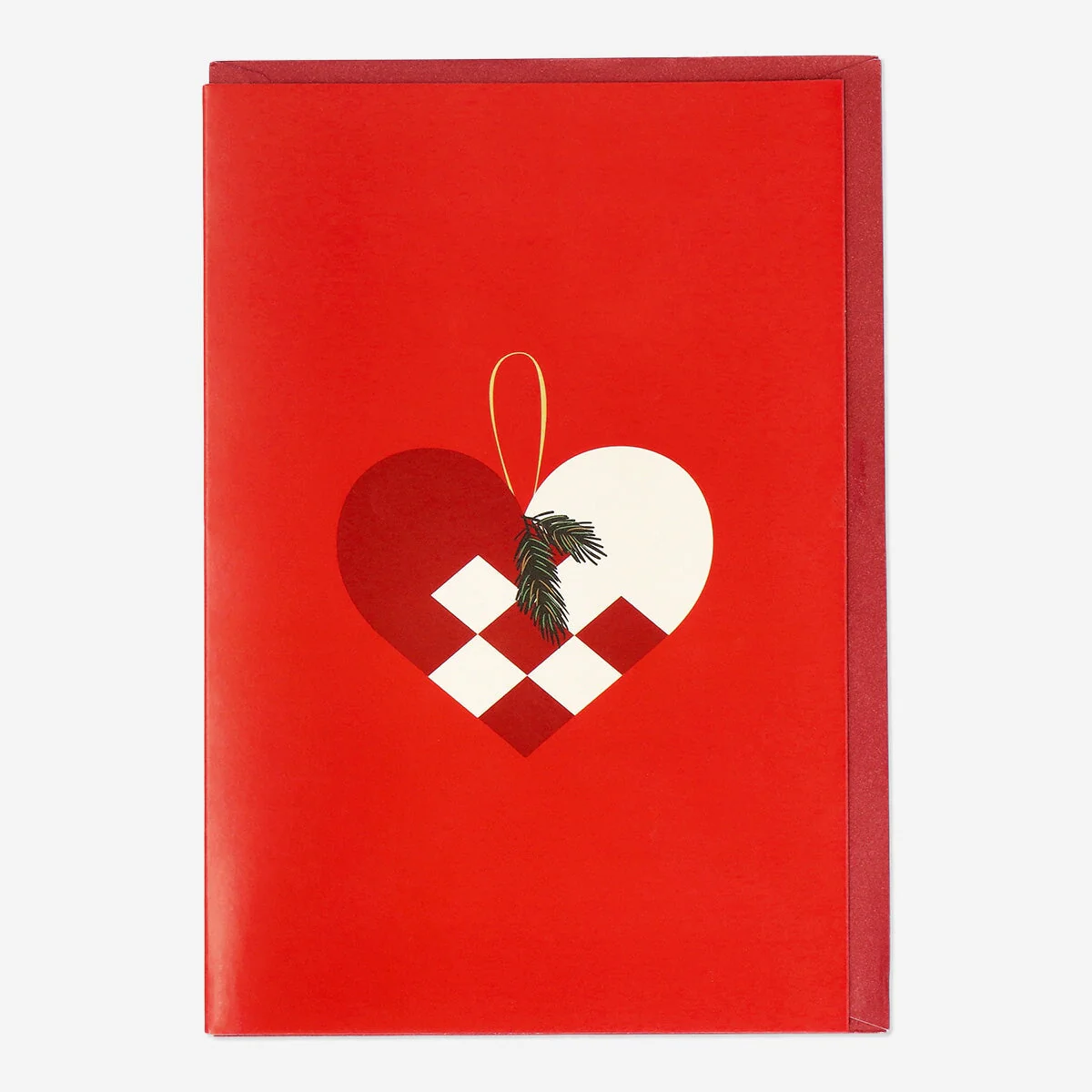 Christmas heart card with envelope - Image 2