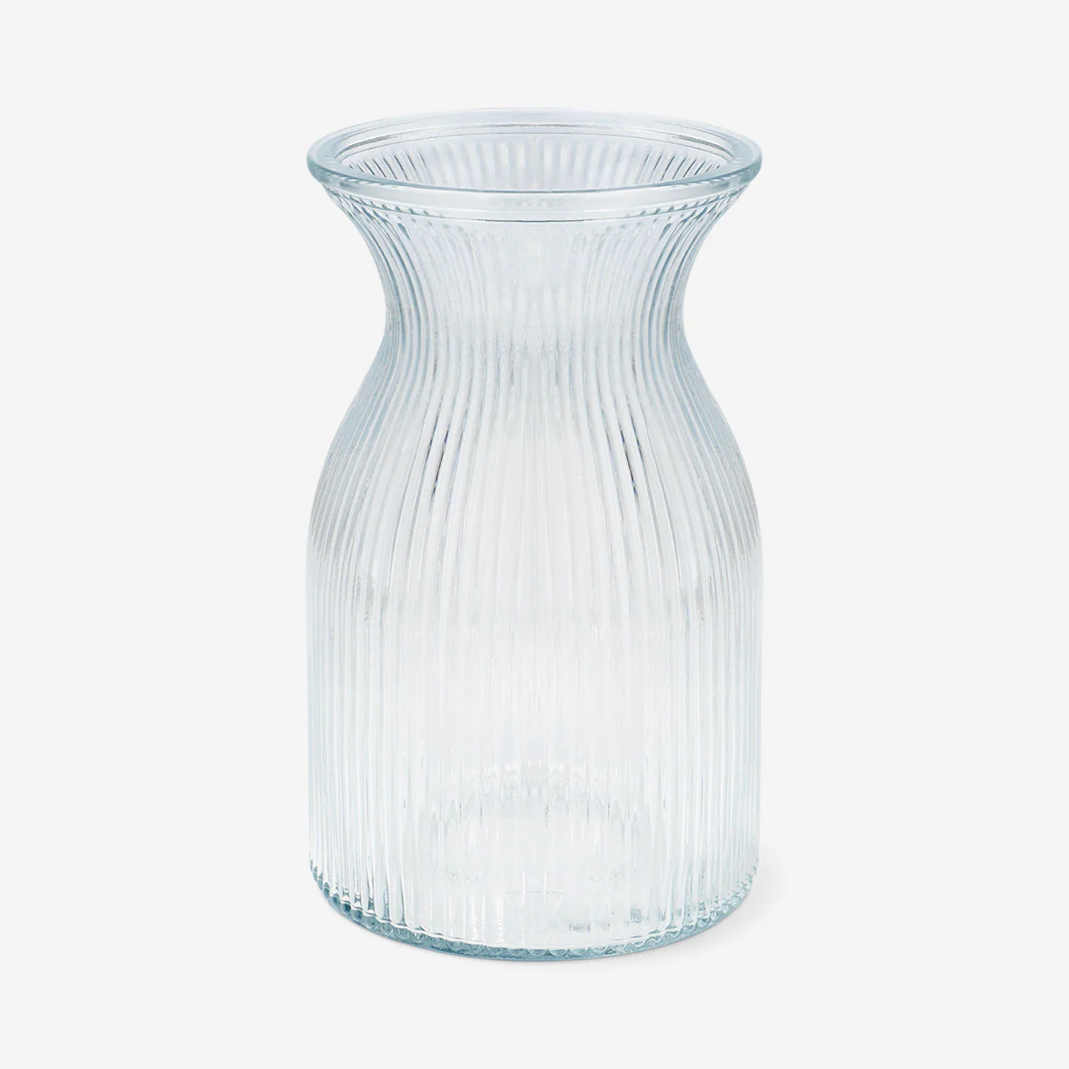 Clear glass vase - 19 cm