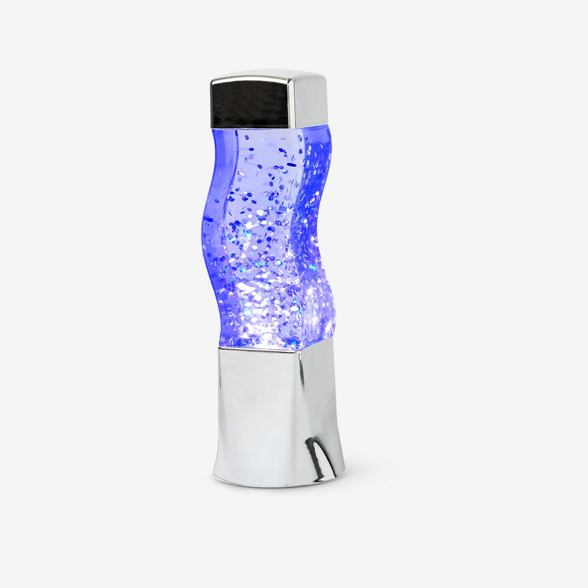 Colour changing glitter lamp
