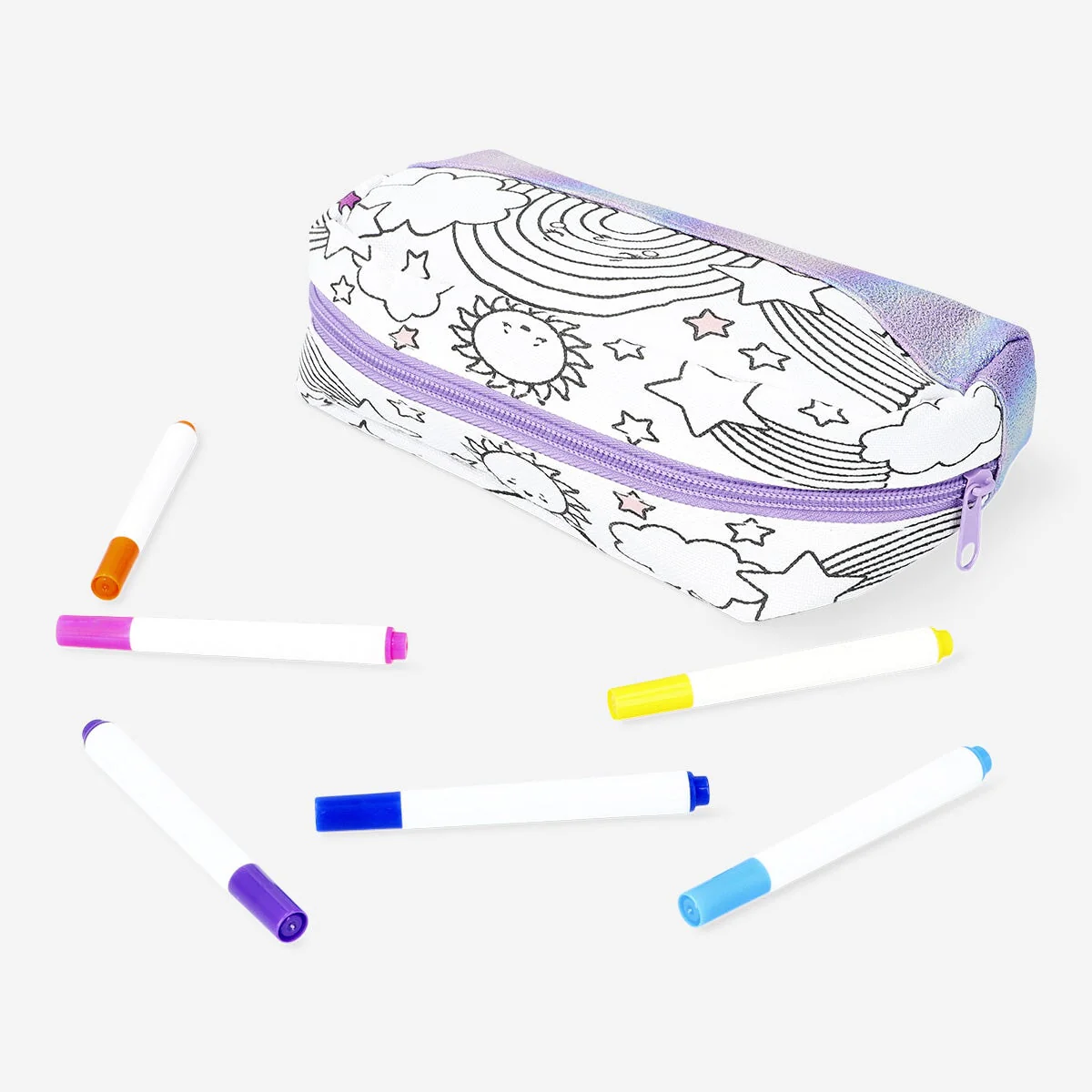 Colour-your-own pencil case. With 6 markers - Image 3
