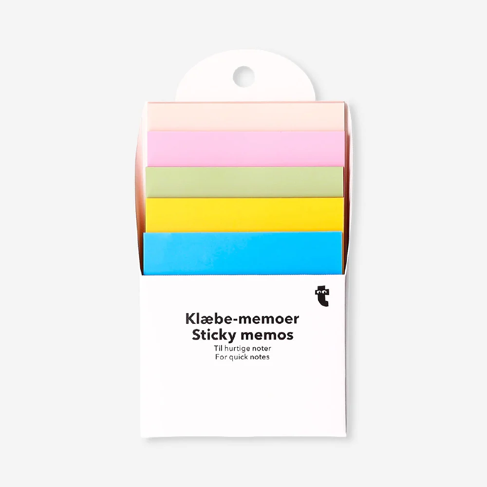 Colourful transparent sticky memos