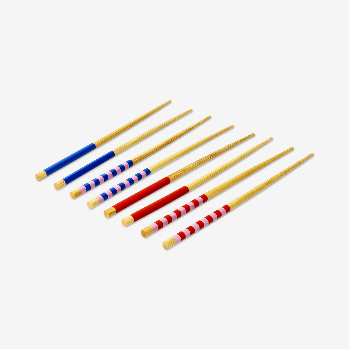 Colourful wooden chopsticks - 4 pcs - Image 2