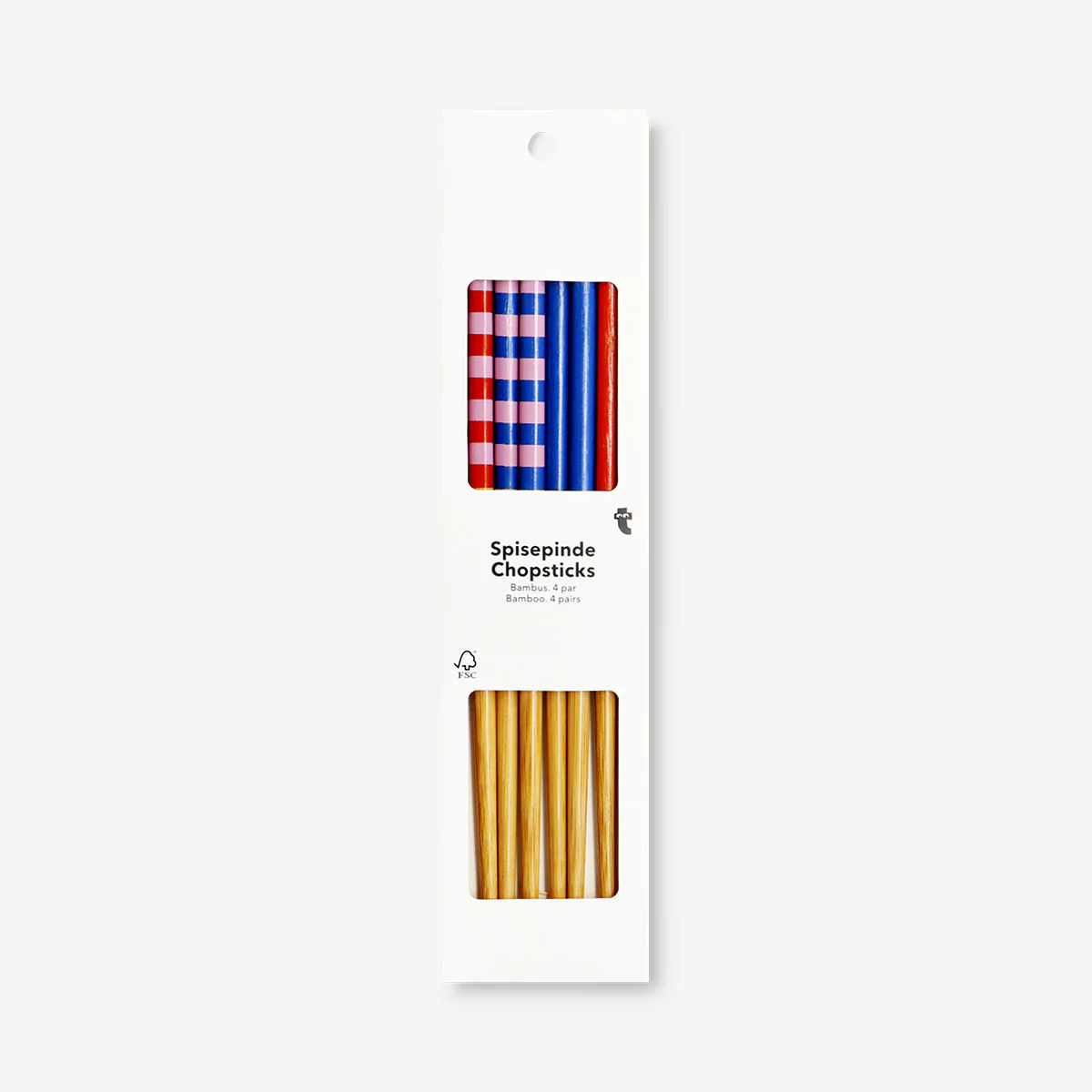 Colourful wooden chopsticks - 4 pcs - Image 3