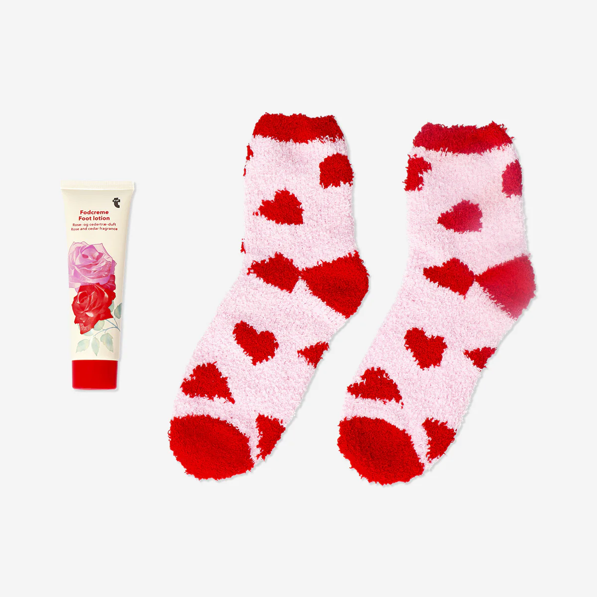 Comfy socks and foot lotion gift set - Rose and cedar fragrance - Image 2