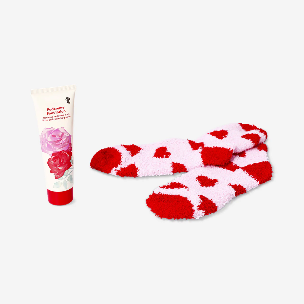 Comfy socks and foot lotion gift set - Rose and cedar fragrance - Image 3