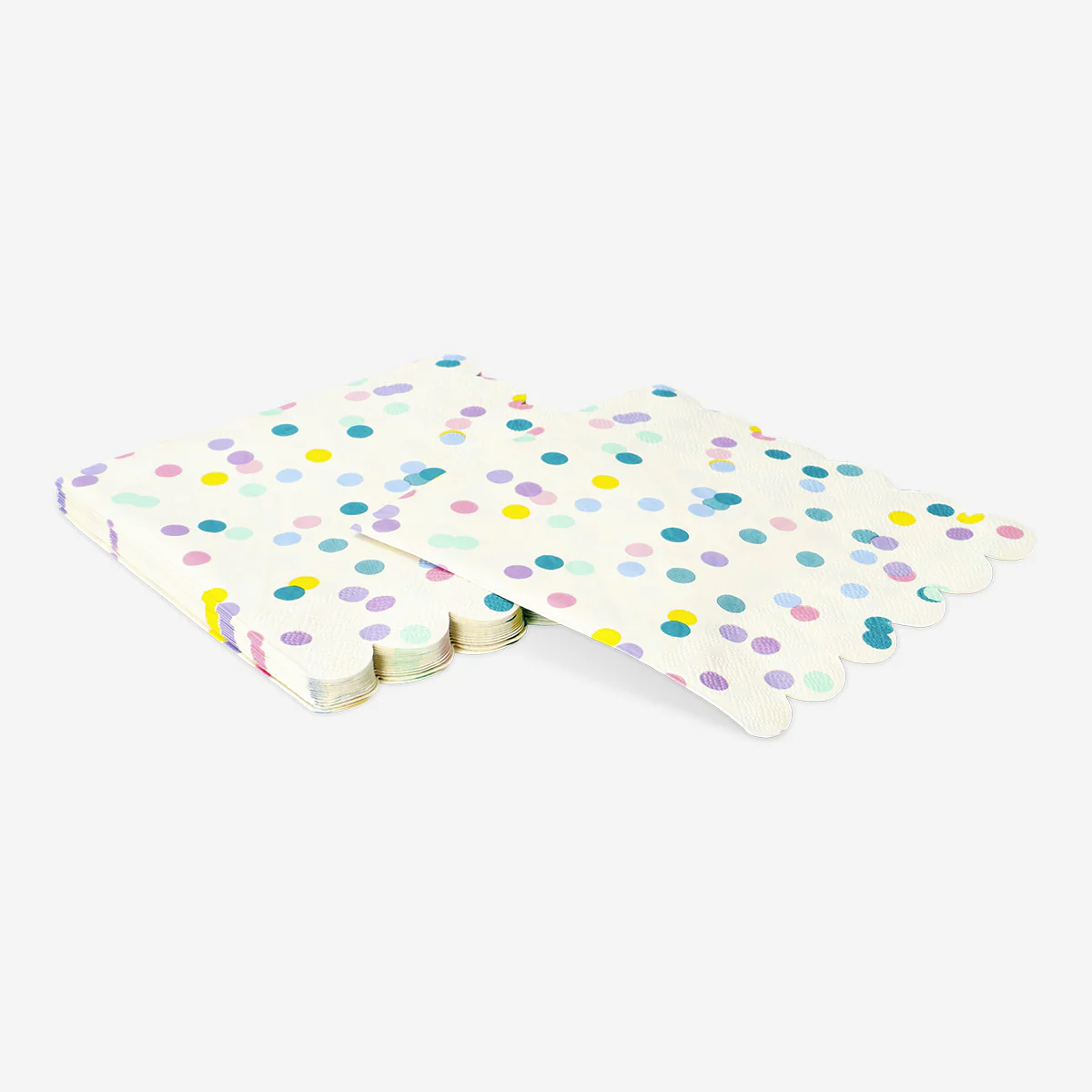 Confetti napkins with scalloped edges - 16 pcs - Image 3