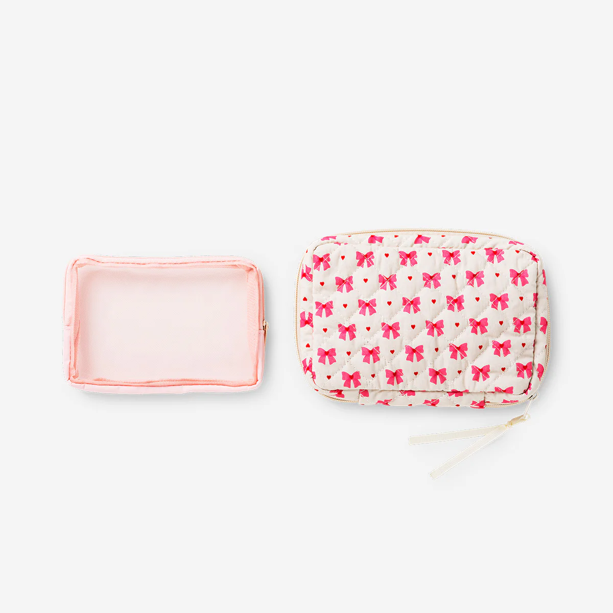 Cosmetic bag with pink bows - Image 2