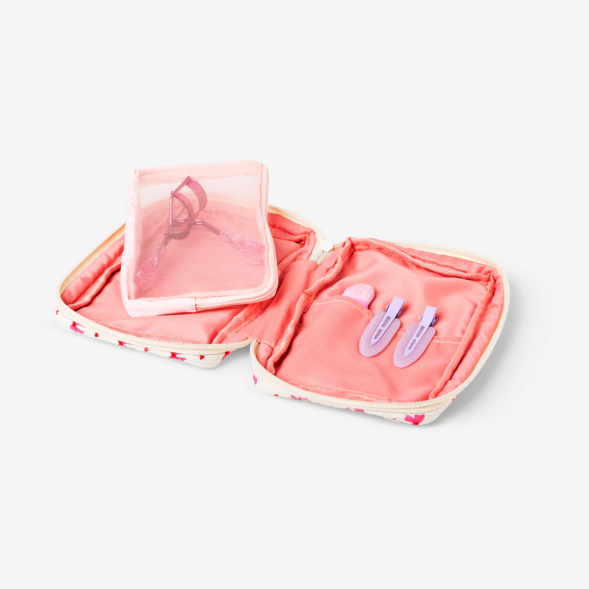 Cosmetic bag with pink bows - Image 3