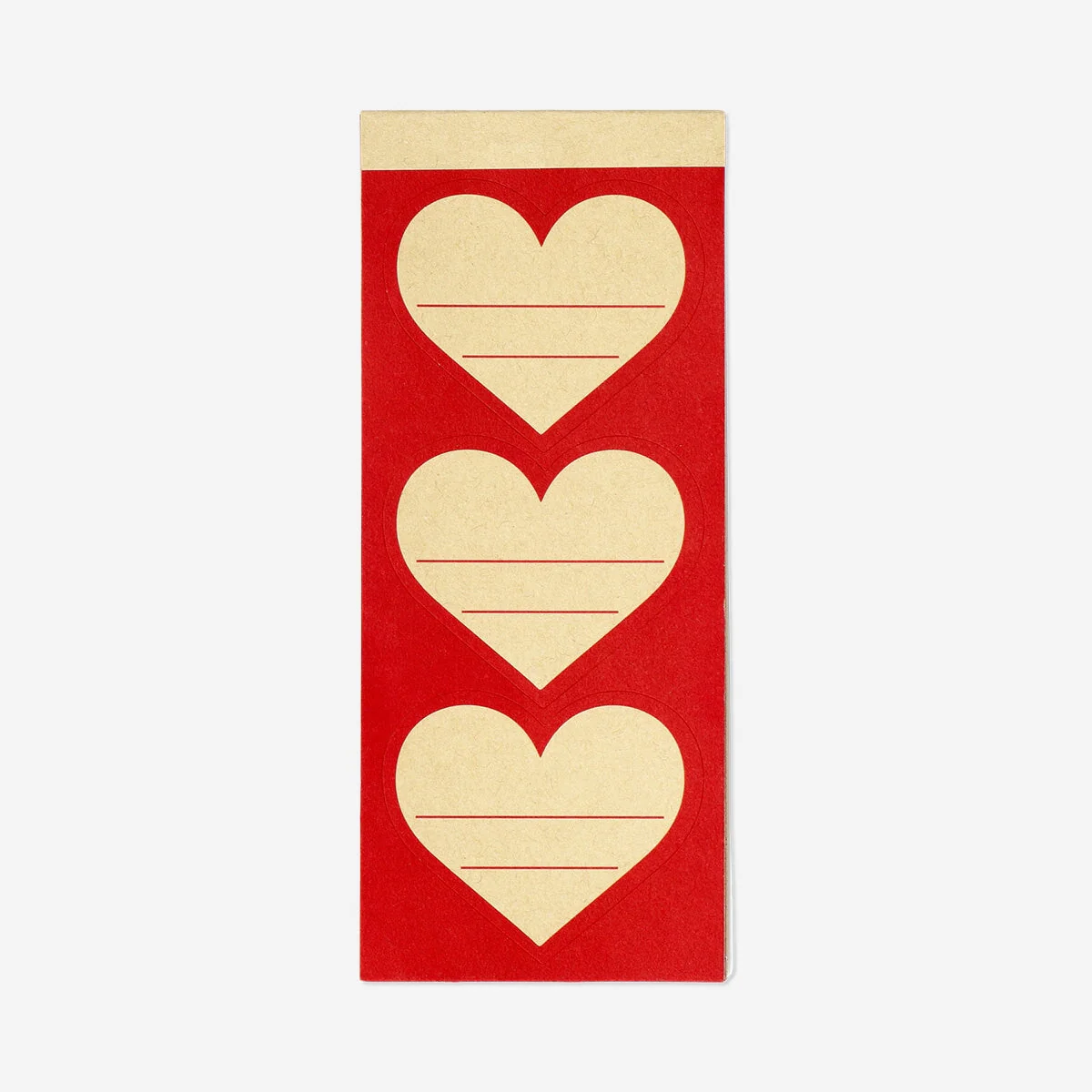 Adhesive heart gift tags - 15 pcs