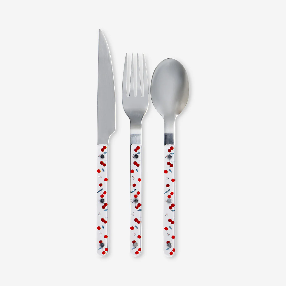 Cutlery set with cherry print - 3 pcs