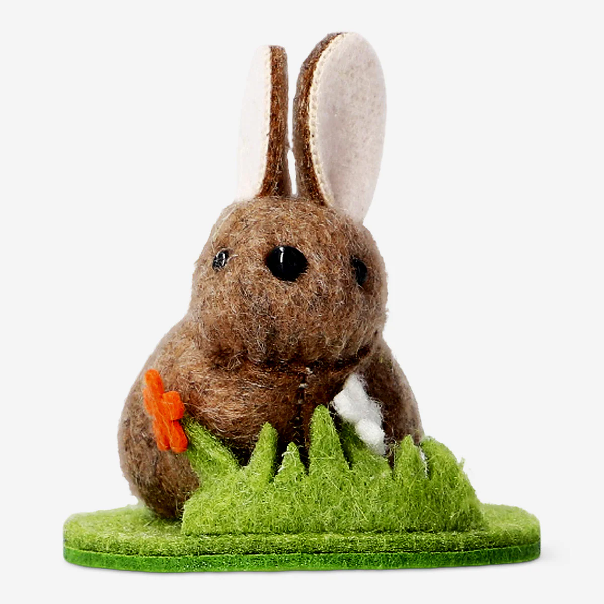 Decorative brown felt Easter bunny - Image 2