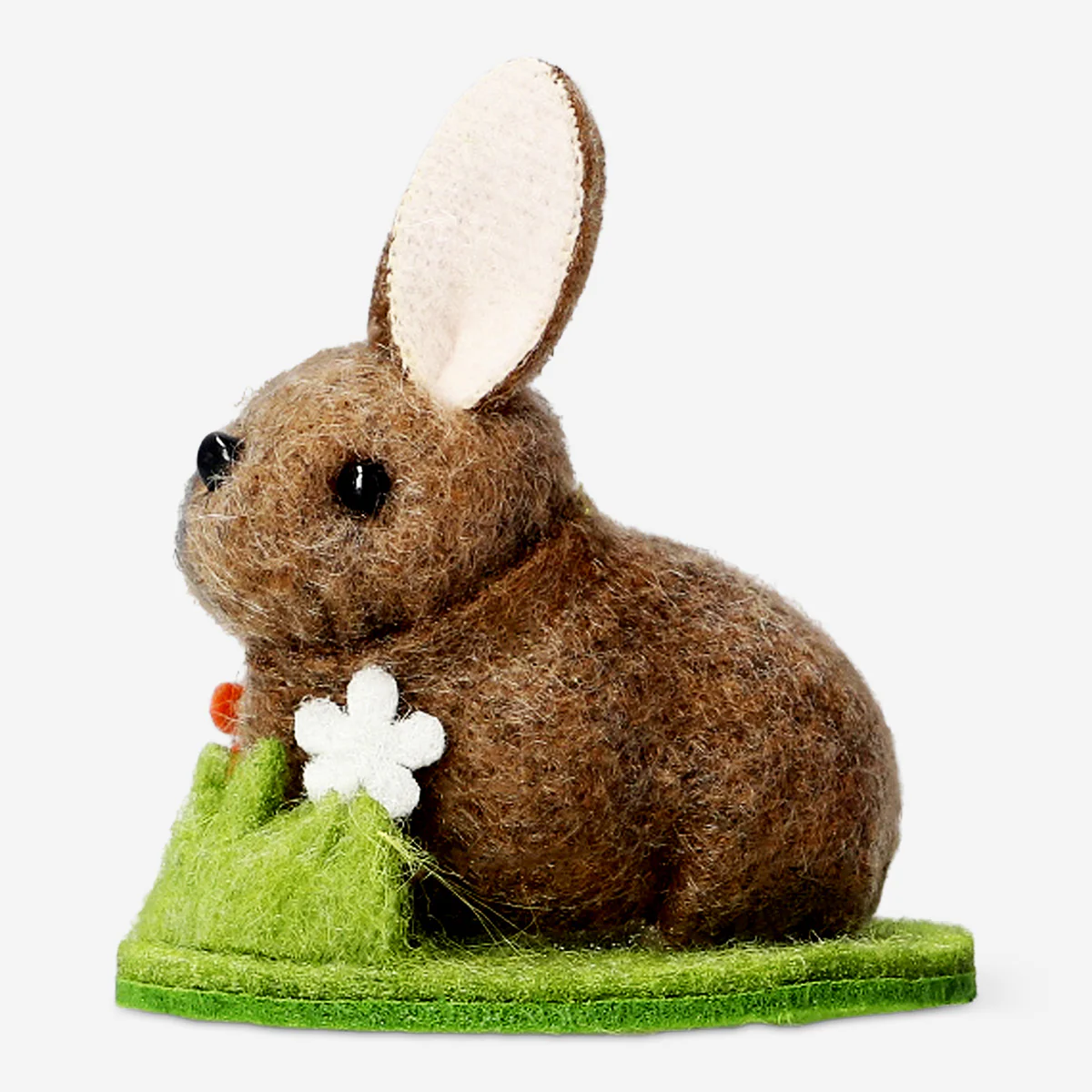 Decorative brown felt Easter bunny - Image 3