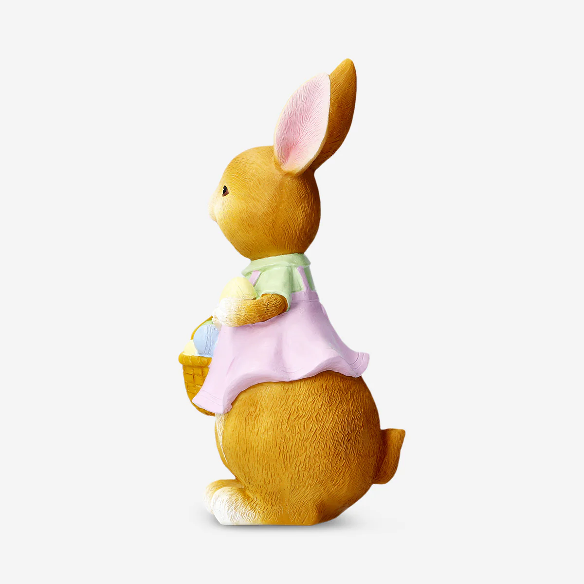 Decorative Easter rabbit holding a basket - 21 cm - Image 2
