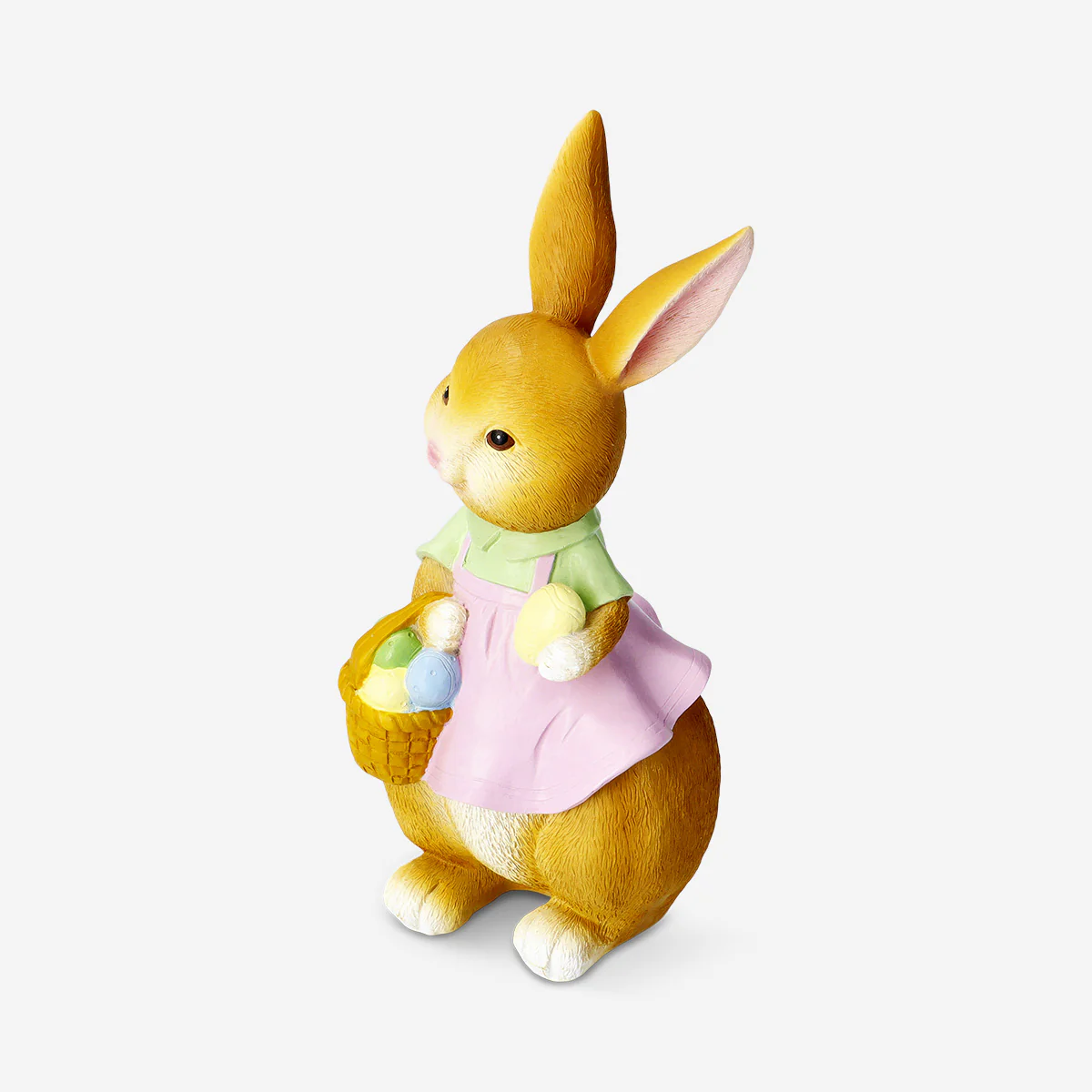 Decorative Easter rabbit holding a basket - 21 cm - Image 3